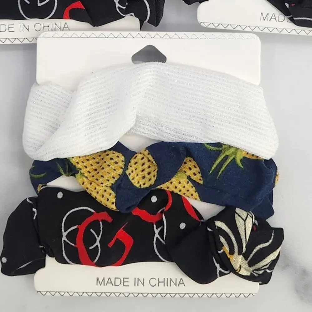 3 pc Scrunchy Set - Hair Accessories - Elastic bands for ponytails - Hair Ties